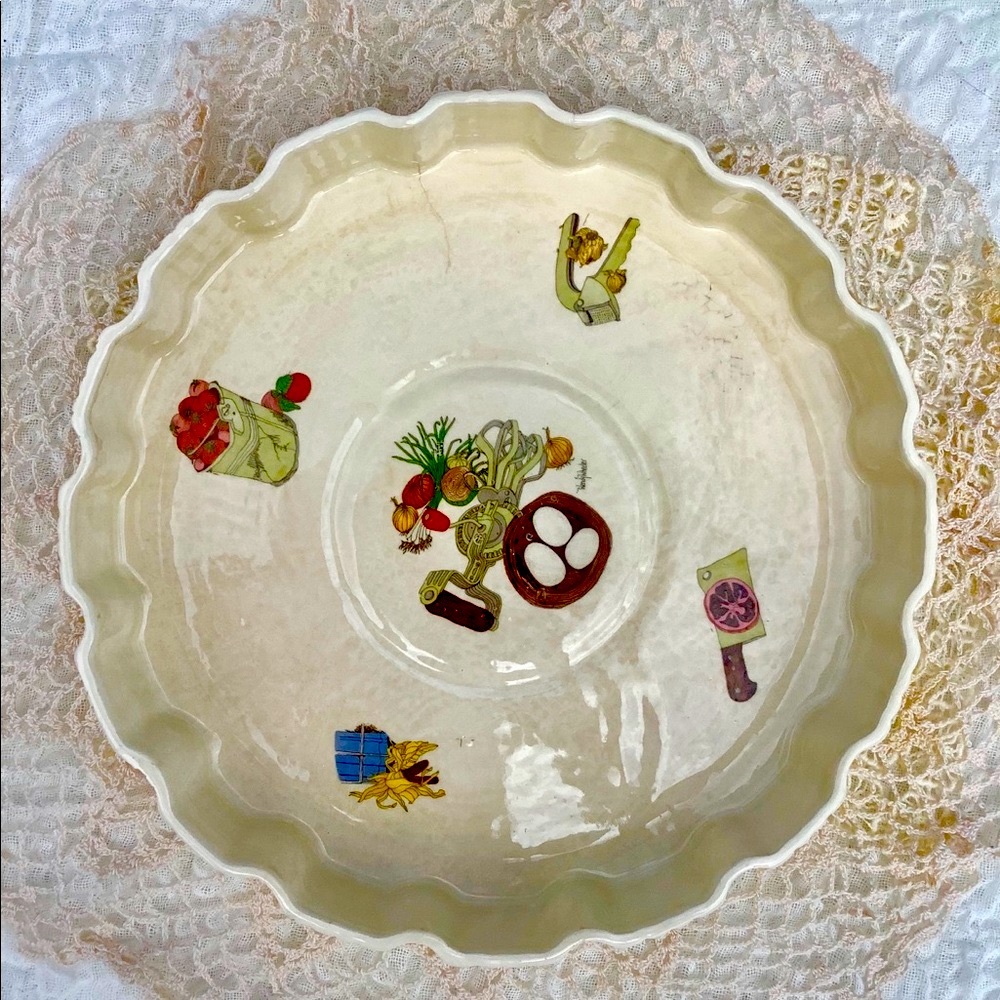 VTG 80s Quiche Pan Unique Home Display Decorative